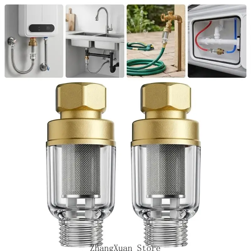 Clear Body Sediment Filter 2 Pack with Small Screw Fit Design 3XUF
