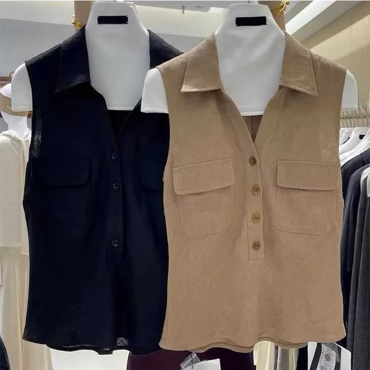 

Korean Sle Summer New Faion Casual Women's Top Svel Chiffon irt High-End Sensation Tank Vest Faionable Ne