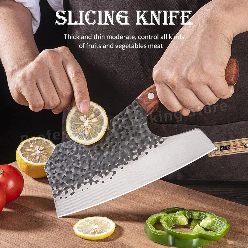 

Hand-forged kitchen choppers stainless steel chef's knife meat cleaver slicing knife kitchen cooking knife