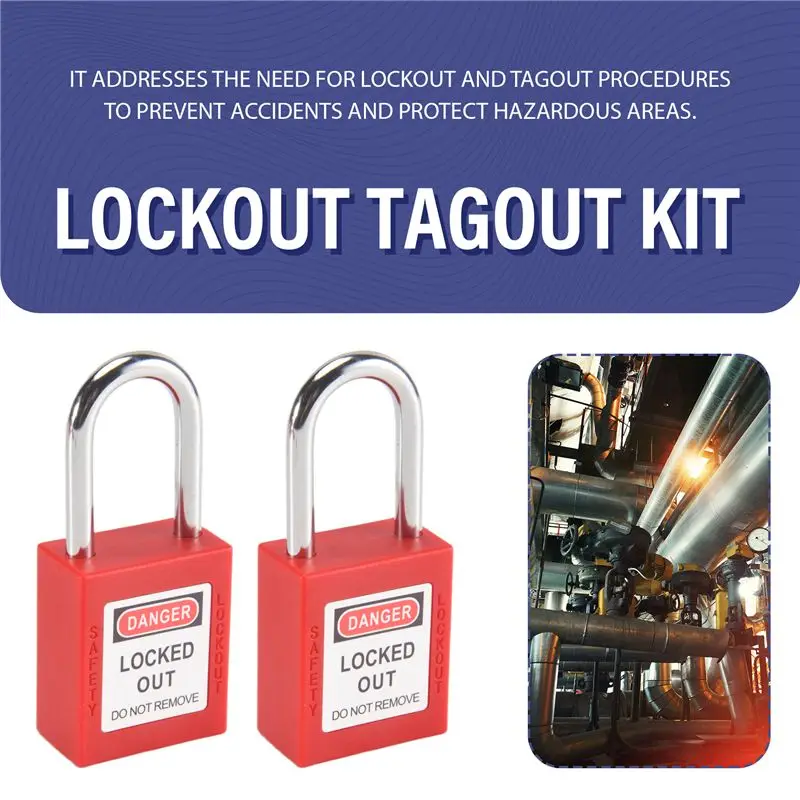 Electrical Circuit Breaker Lockout Tagout Kit Safty Padlock Kit Plug Lock Out Tag Station Hasps For Industry, Automobile-A91R