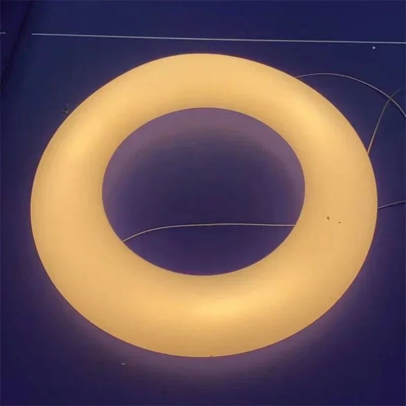 2025 Modern Nordic Minimalist Cloud Pendant Lights Living Room Bedroom Chandelier Children's Room Designer Creative Doughnut