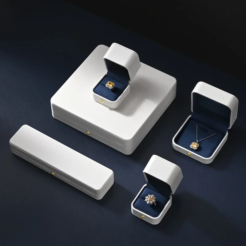 

Oirlv Белый Синий Бархат Роскошный Набор Шкатулок Для Ювелирных Изделий Мягкая Подкладка Элегантный Дизайн Для Хранения Высокое Качество Подарки Дисплей Ювелирный Органайзер