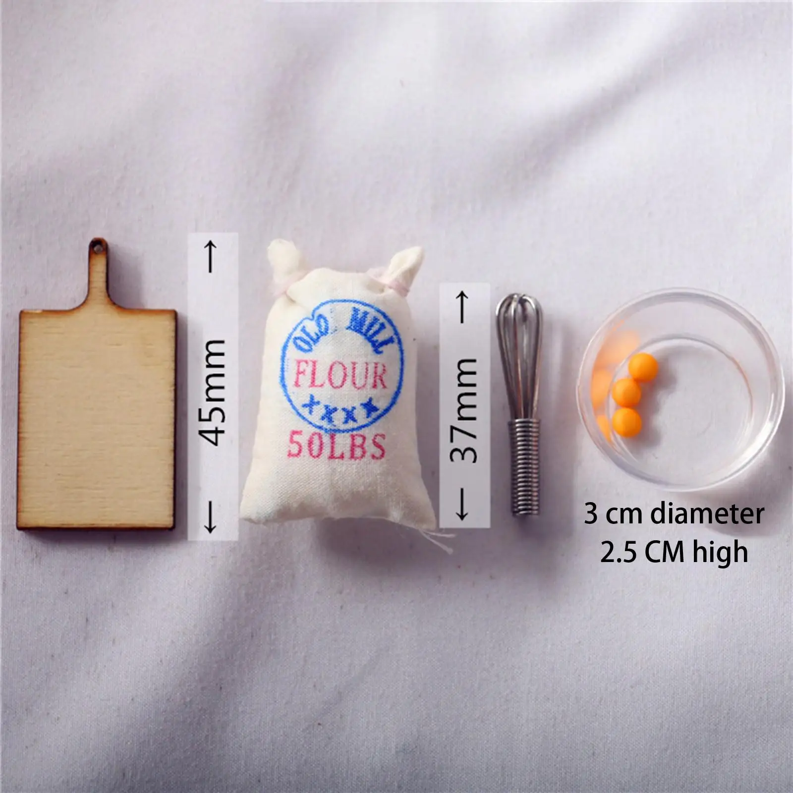 

Миниатюрный набор: венчик и разделочная доска, имитация продуктов, аксессуар для кукольного домика 1:12, декор для миниатюрной кухни