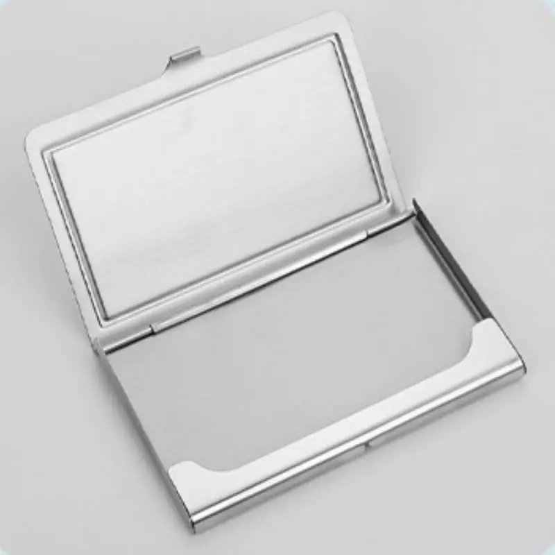 Sublimation Business Card Holder Metal Organizer Card Case Pocket Blank Card Box For Heat Transfer Print Logo Image