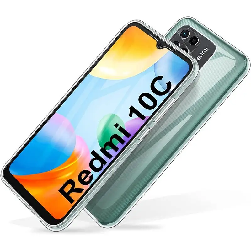 360 Full Cover TPU+PC Phone Case For Xiaomi Redmi 10C Anti-Yellowing Clear Front Back Full Body Protective Cover For Redmi 10C