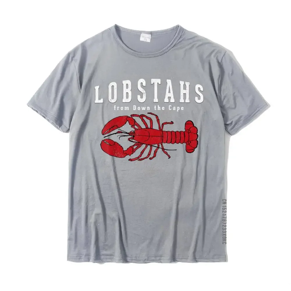 Funny Cape Coodd Lobster LOBSTAHS Down Cape Distressed T-Shirt Men Slim Fit Casual Tops Shirt Cotton T Shirts Casual