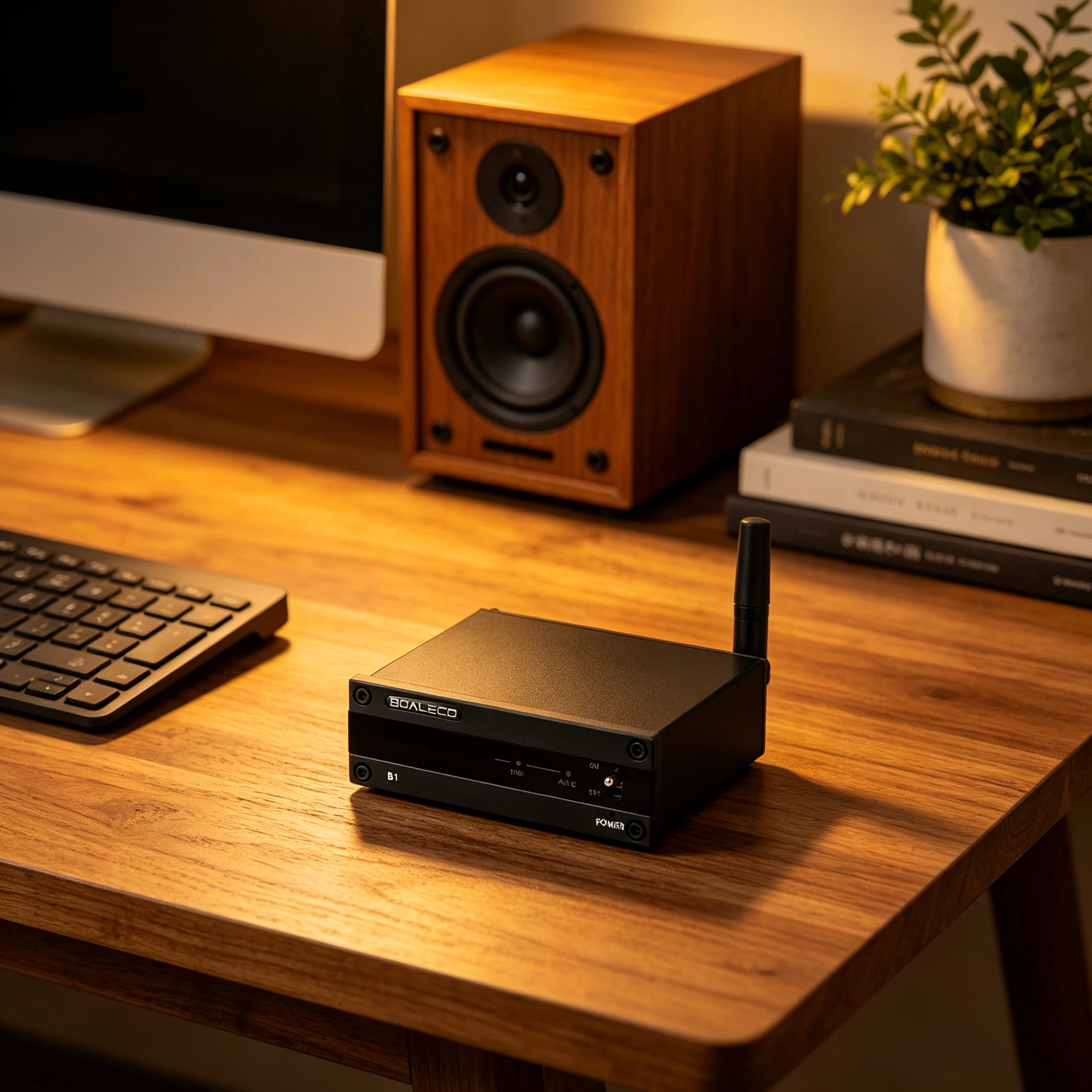 BOALECO B1 HiFi Bluetooth Audio Receiver Hi-Res Lossless Transmission aptX HD RCA/Optical/Coaxial Output for Amplifier Speaker view 2