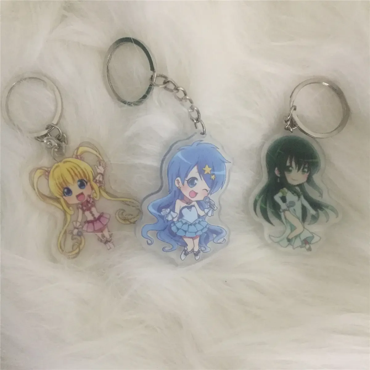 Anime Ruchia Luchia Nanami Acrylic Keyring Strap Figure Hanging Accessories 6cm