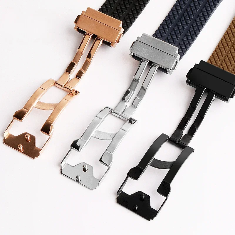 High Quality Waterproof Convex Interface Watch Strap For Hublot Yubo Big Bang Classic Fusion 24x17mm 26x19mm  Accessories