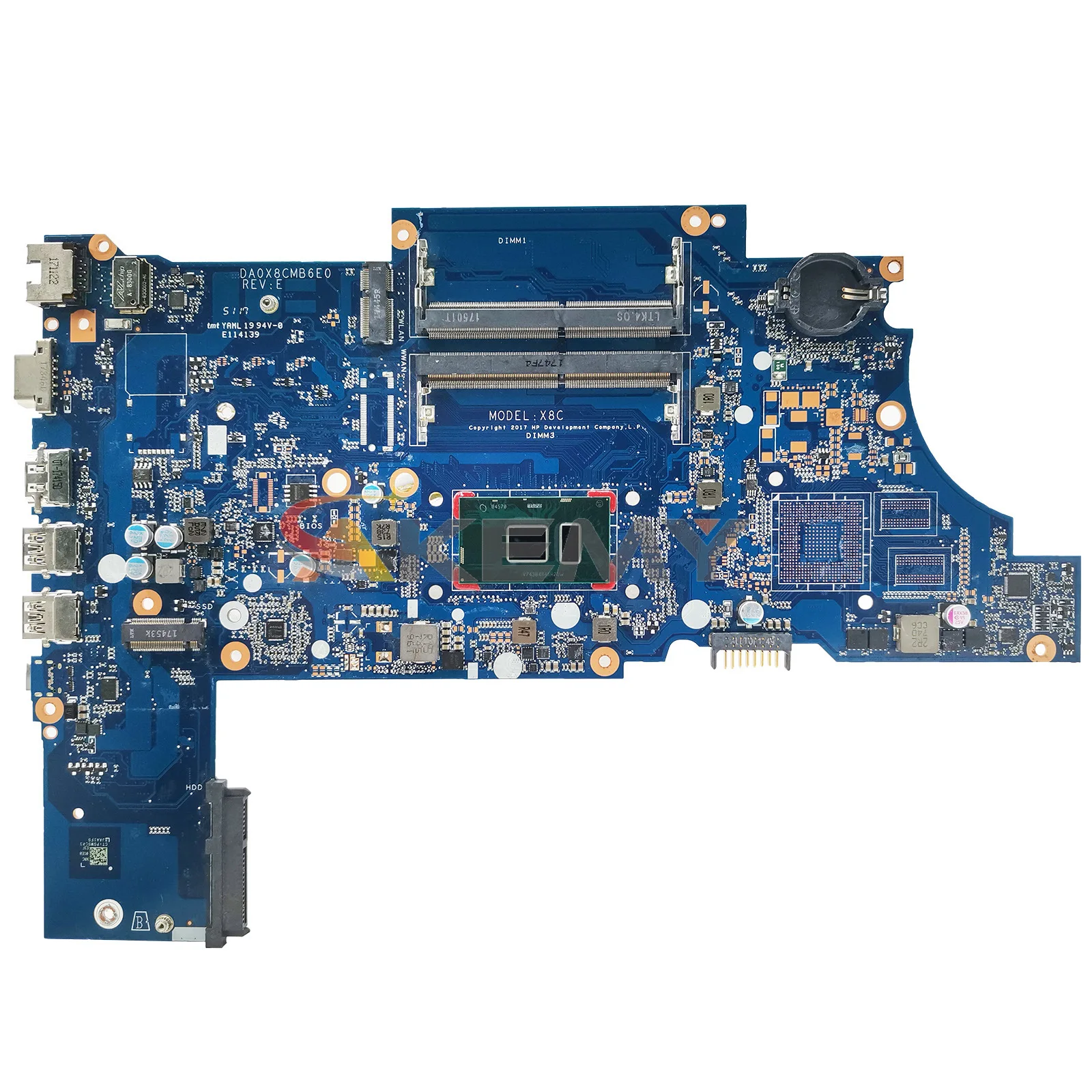 For HP Probook 450 G5 Laptop Motherboard DA0X8CMB6E0 mainboard with I7-8550U I5-8250U DDR4 UHD 620 L00828-001 Tested