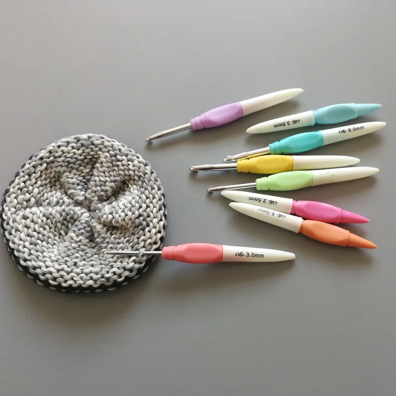 Crochet Hook Mix Size Crochets Soft Handle DIY Knitting Needles Sets Sewing Tool Accessories