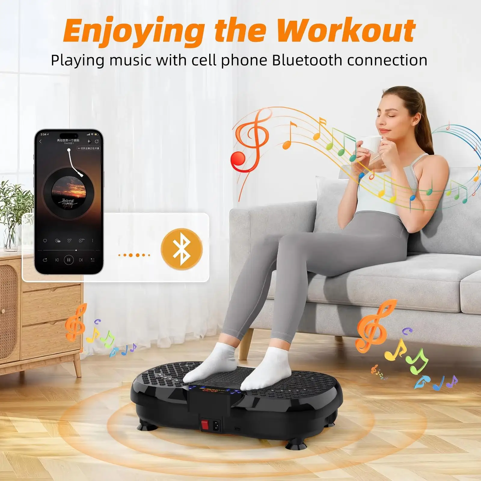 Crazy Fit Massage Vibration Plate Whole Body Exercise Magic Slimming Power Vibration Platform for Home Gym
