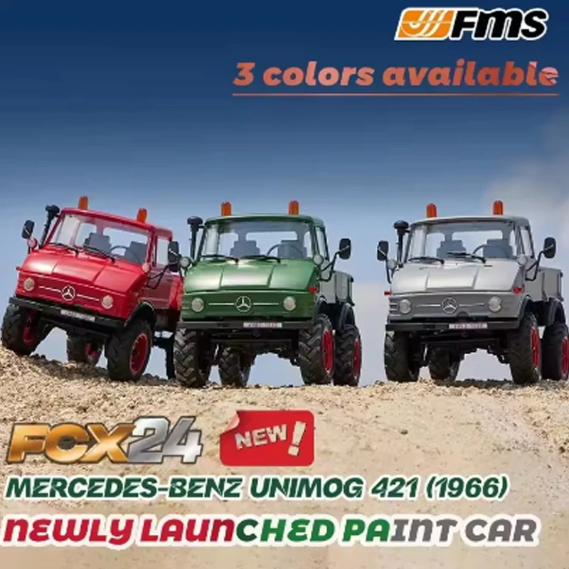 Nieuwe Fms 1:24 Fcx24 Unimog Serie Universele Motor Gerat Vierwielaandrijving Rc Klimmen Auto Afstandsbediening Elektrische Simulatie Model