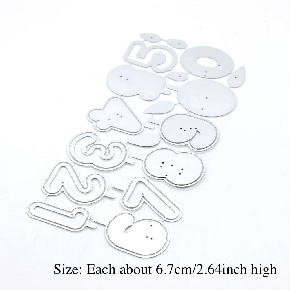 KSCRAFT Birthday Candle Numbers Metal Cutting Dies Stencils for DIY Scrapbooking Decorative Embossing DIY Paper Cards