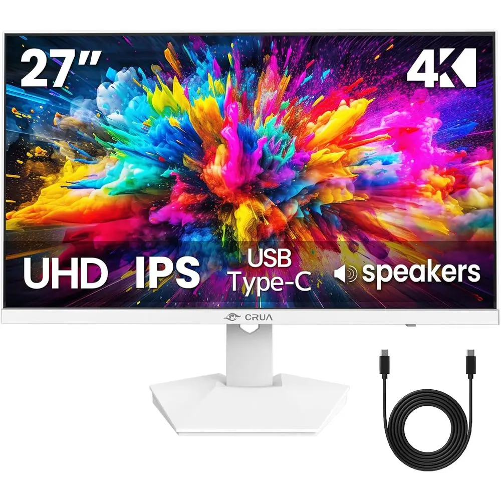 27 4K UHD IPS Monitor with AMD FreeSync, USB-C, 120% sRGB, Speakers, Wall Mount for Work & Streaming