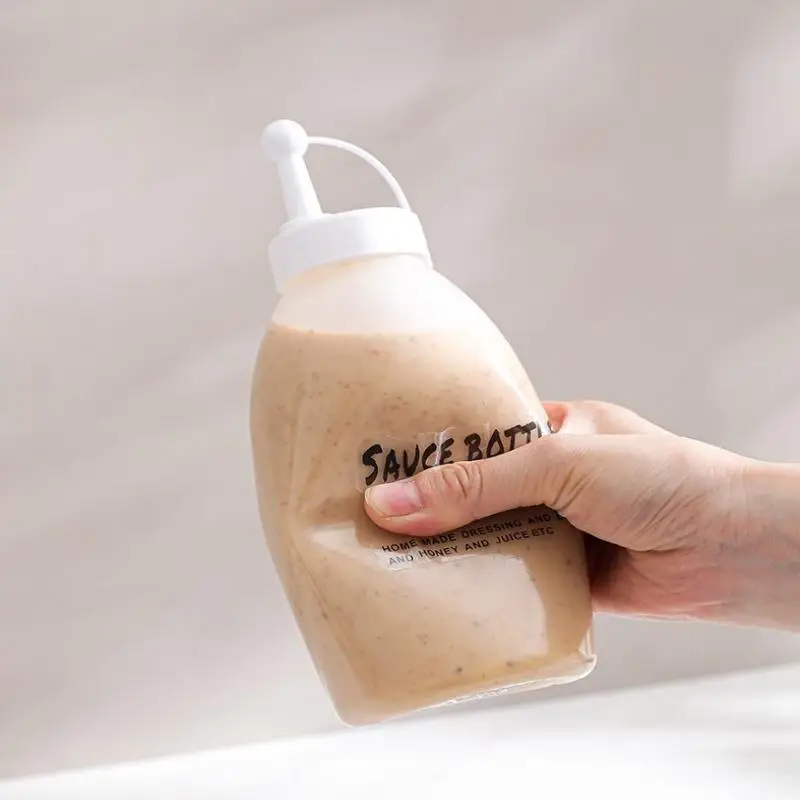 350/650 ML Bottiglie di plastica da spremere Dispenser di condimenti Ketchup Salsa di senape e bottiglia di condimento Utensili da cucina
