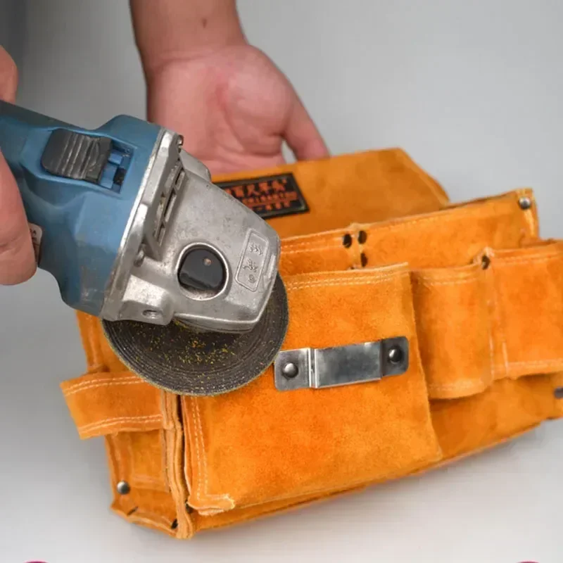 New Waist Bag Woodworking Nail Cowhide Special Wear-resistant Tool Waterproof Construction Sites Multi-functional Waist Men\'s