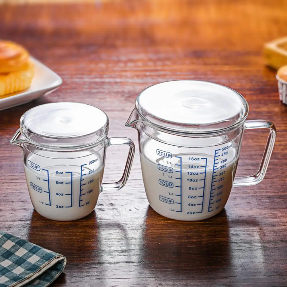 Useful Measuring Cup Broken-resistant Clear Scale Design Glass Graduated Juice Cup