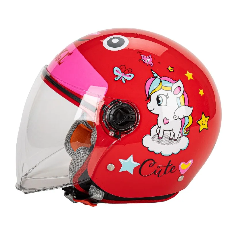 School children motorcycle helmet DOT ECE Approved motorbike helmet size range 50-54cm open face helmet