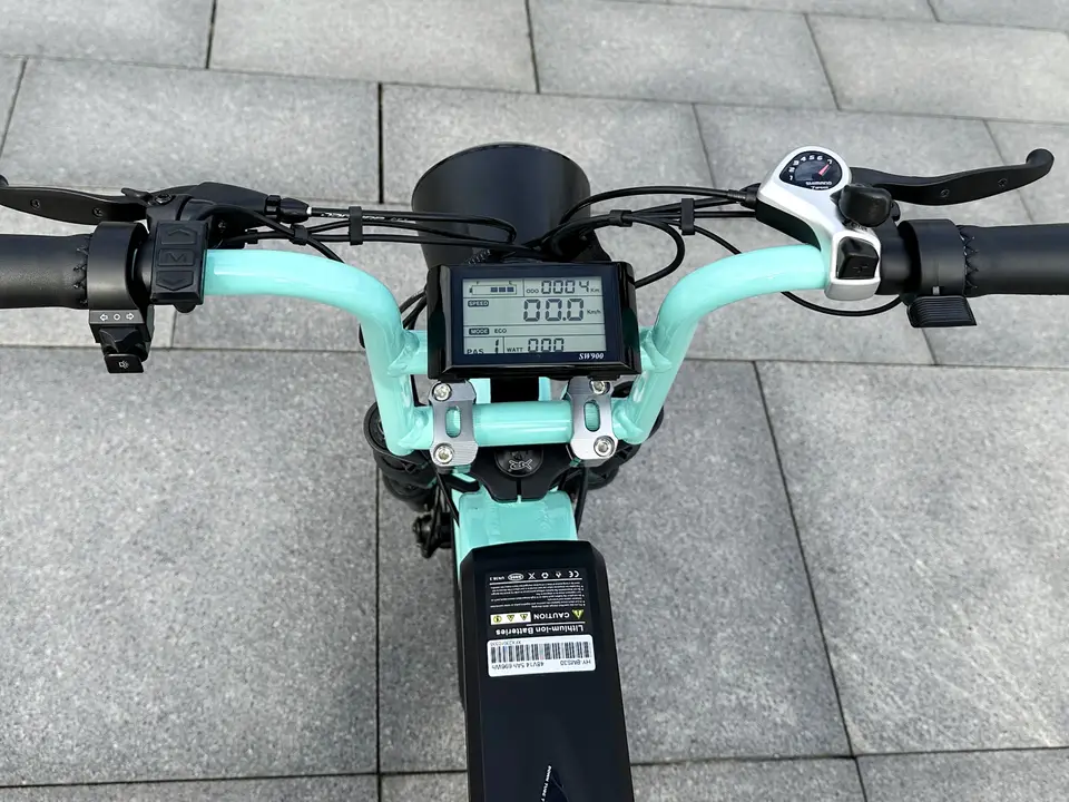 Tiffany Blue Smooth Frame Electric Bike 20"4.0 Fat Tire Electric Bicycle 48V 750W Bafang Fat Tire Ebike From China for Adults image 3