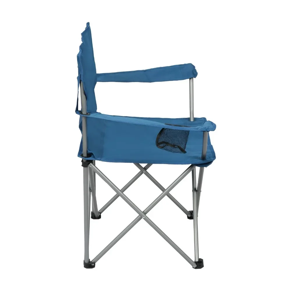 Quad Folding Camp Chair with Cup Holder, Vibrant Blue, Adult image 5
