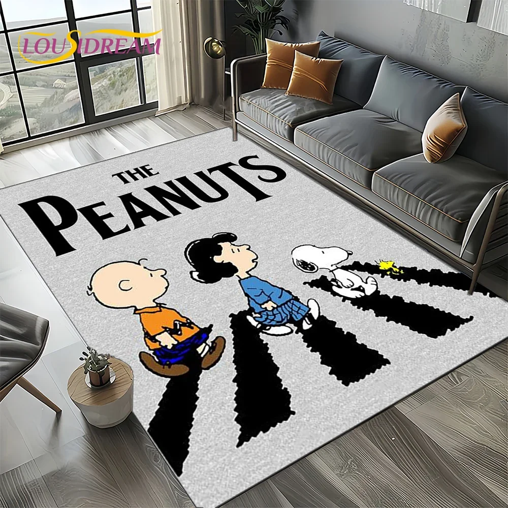 만화 27 스타일 귀여운 스누피 개 카펫 러그, 침실 거실 홈 소파 장식, 어린이 게임 대형 장식 바닥 매트 선물 3D