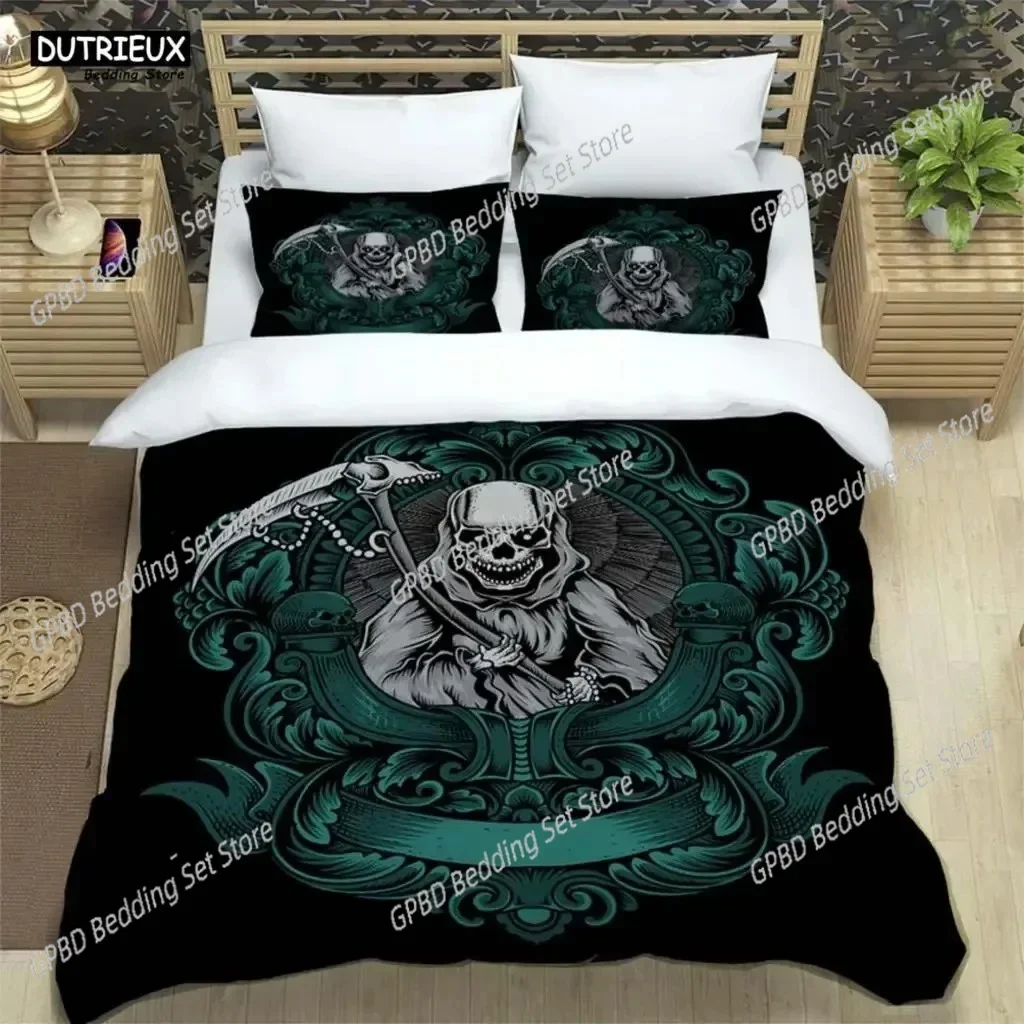 

Medieval Dark Retro Digital Comfortable Duvet Quilt Cover Pillowcase Bedding Set Children Bedroom Decoration Home Textile