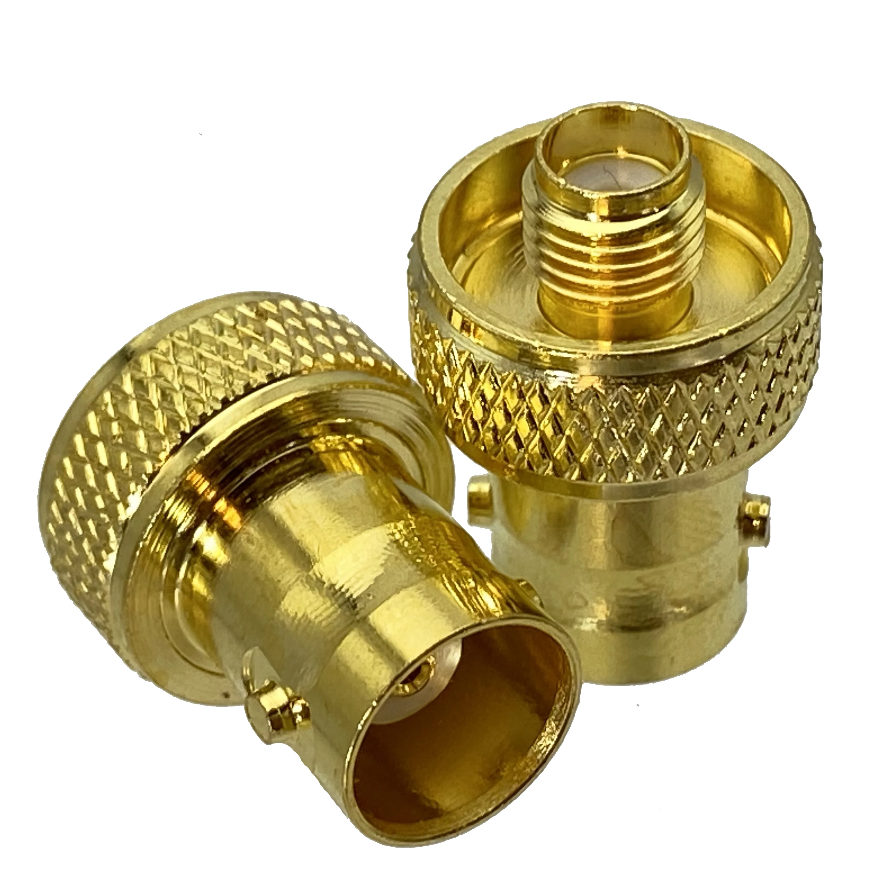 10pcs Conversion Adapter BNC female to SMA female Jack F RF Coaxial connector for radio Antenna gold Plated