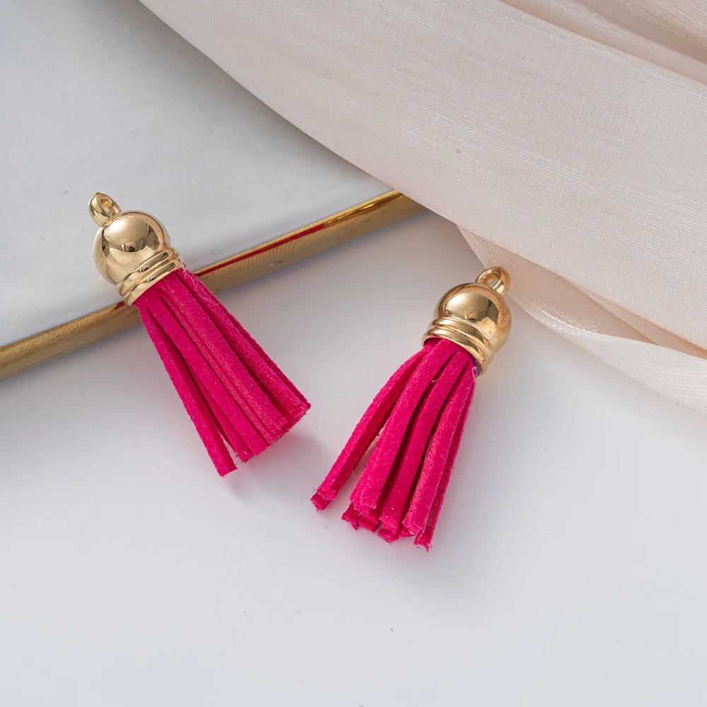 10 Stück bunte Quasten-Anhänger für DIY handgemachte Ohrringe, Halsketten, Schlüsselanhänger, Armbänder, Charms, Schmuckherstellung, Zubehör – Detail 6
