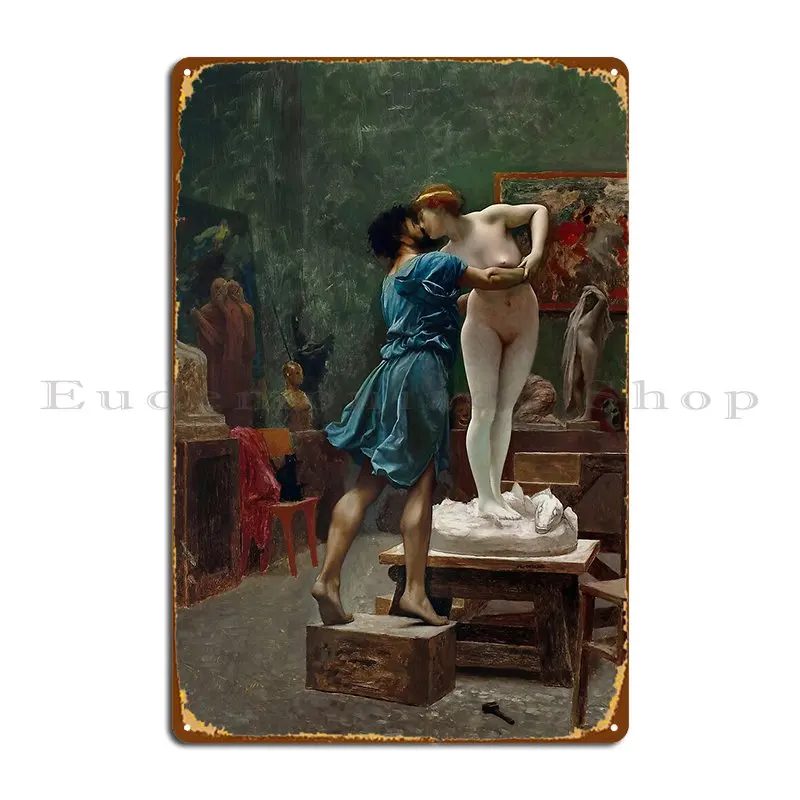 Jean Leon Gerome Pygmalion And Galatea Metal Sign Mural Funny Personalized Decoration Decoration Tin Sign Poster