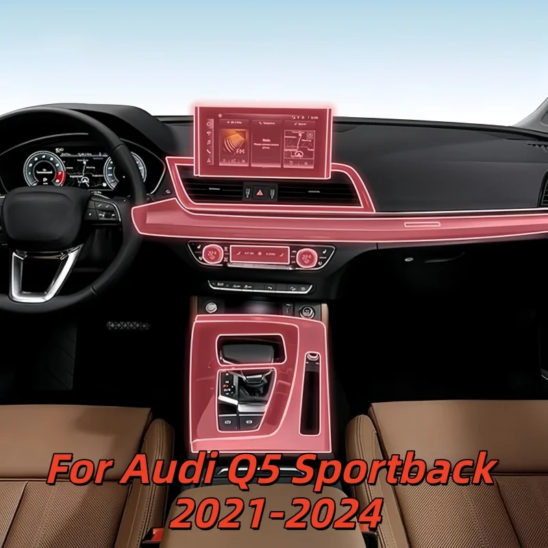 

Car Central Control Navigation Panel Protective Film TPU For Audi Q5 Sportback 2021-2024 Car Interior Accessories