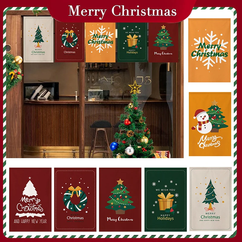 Christmas Decoration Christmas Decorative Tapestry Xmas Hanging Cloth New Year 2025 Supplies Navidad Accessories Home Decor