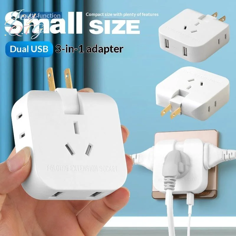New Sale 3 In 1 EU US Power Socket Plug Adapter Foldable US To EU Travel Power Converter KR Plug AC Outlet