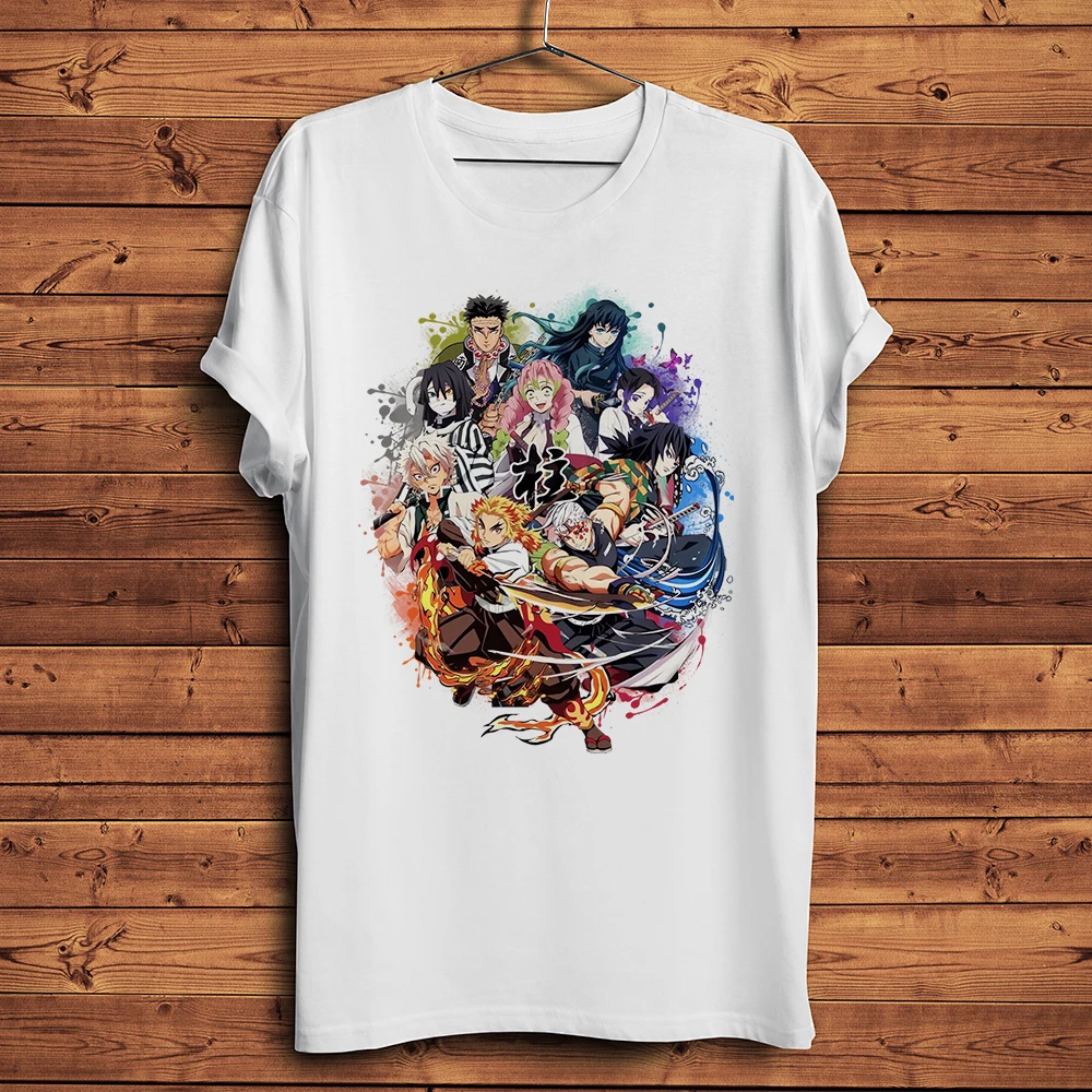 All pillars Hashira Funny anime TShirt Men Homme Daily Short Sleeve casual T Shirt Unisex Kimetsu No Yaiba Manga Tee