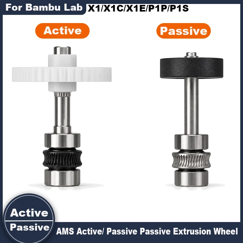 

AMS Active/ Passive Passive Extrusion Wheel ,For Bambu Lab X1/X1C/X1E/P1P/P1S For Actively Driving The Filament Forward