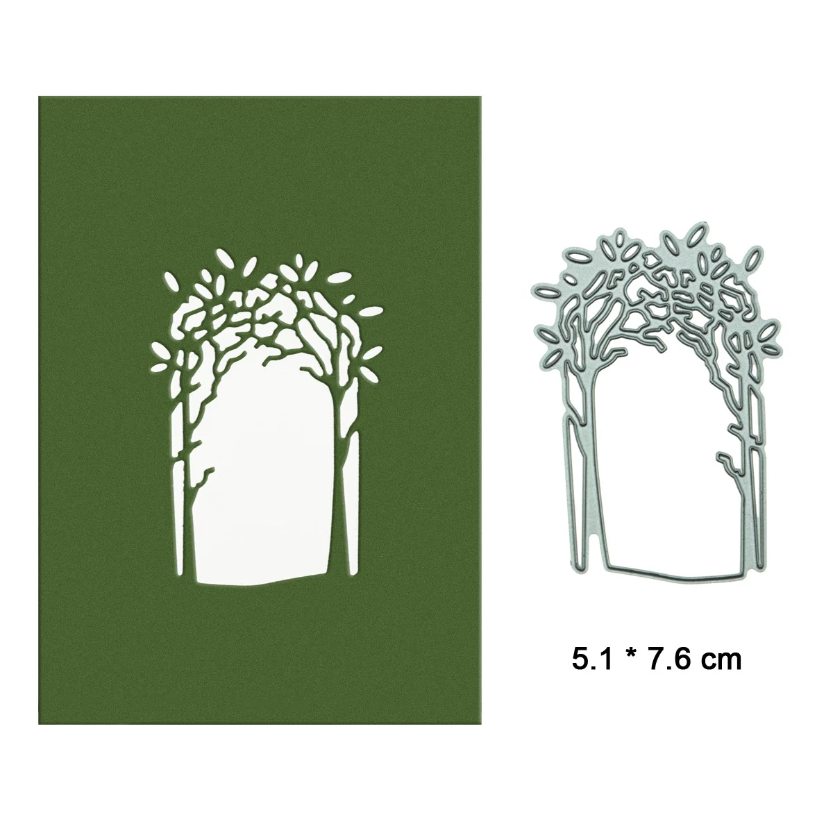 Layered Tree Forest Path Entrance Metal Cutting Dies Scrapbooking 3D Clip Art Greeting Card Postcard Cover Decorating Punch Die