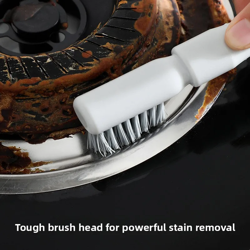 Outil de nettoyage domestique 2 en 1, brosse de nettoyage pour hotte de cuisine, grattoir multifonctionnel pour taches tenaces, brosse à coulis et dissolvant de saleté