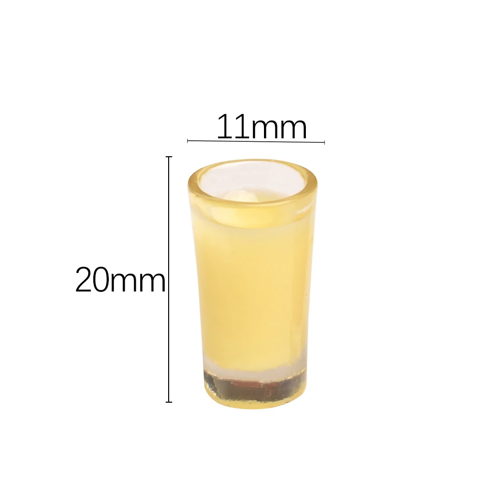 10 Stück 11x20mm Mini Milch- und Saftbecher Kaffeetassen aus Harz Dekorative Kreative Spielzeug-DIY Handyhüllen-Dekoration Zubehör Geburtstagsgeschenke – Detail 8