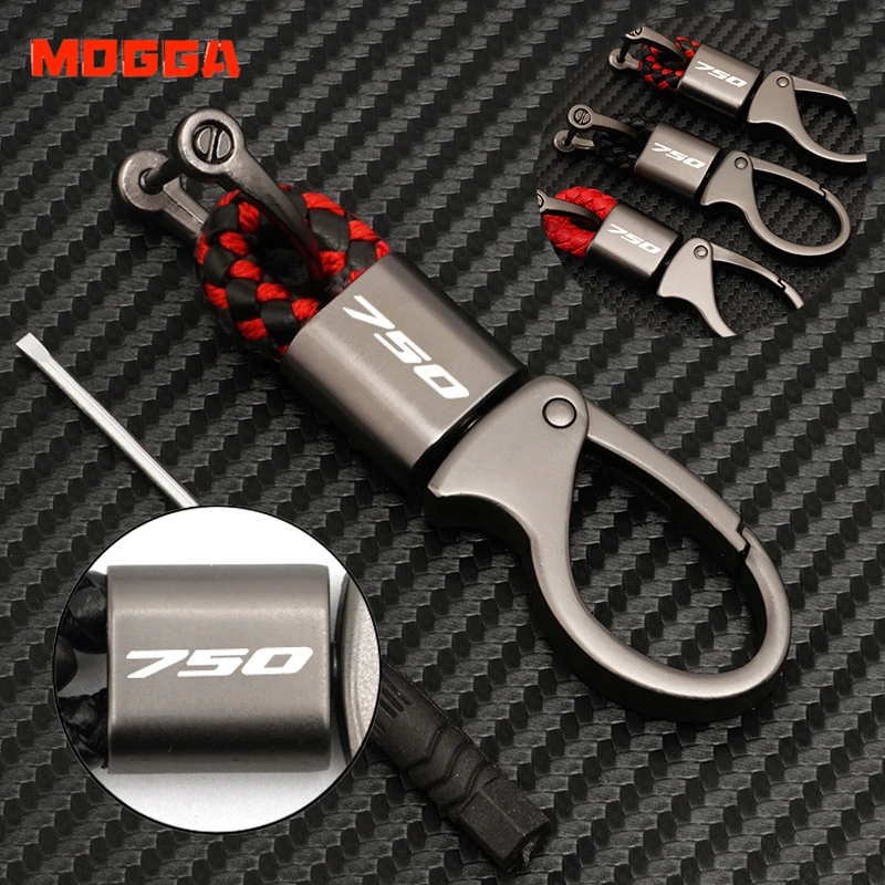 

For Honda 750 X-ADV X ADV XADV 2018-2025 Motorcycle Accessories CNC Custom LOGO Motorcycle Braided Rope Keyring Metal Keychain