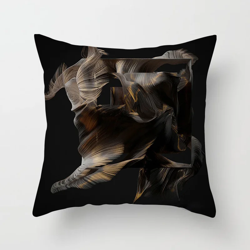 Abstract art patterns throw pillow cover with short plush print for living room sofa decoration cushion cover pillow covers