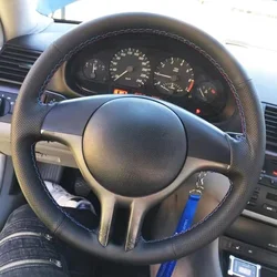 Customize Microfiber Leather Car Steering Wheel Cover For BMW 3 Series E46 2000-2006 5 Series E39 2000-2003 E53 X5 2003 Z3 E36