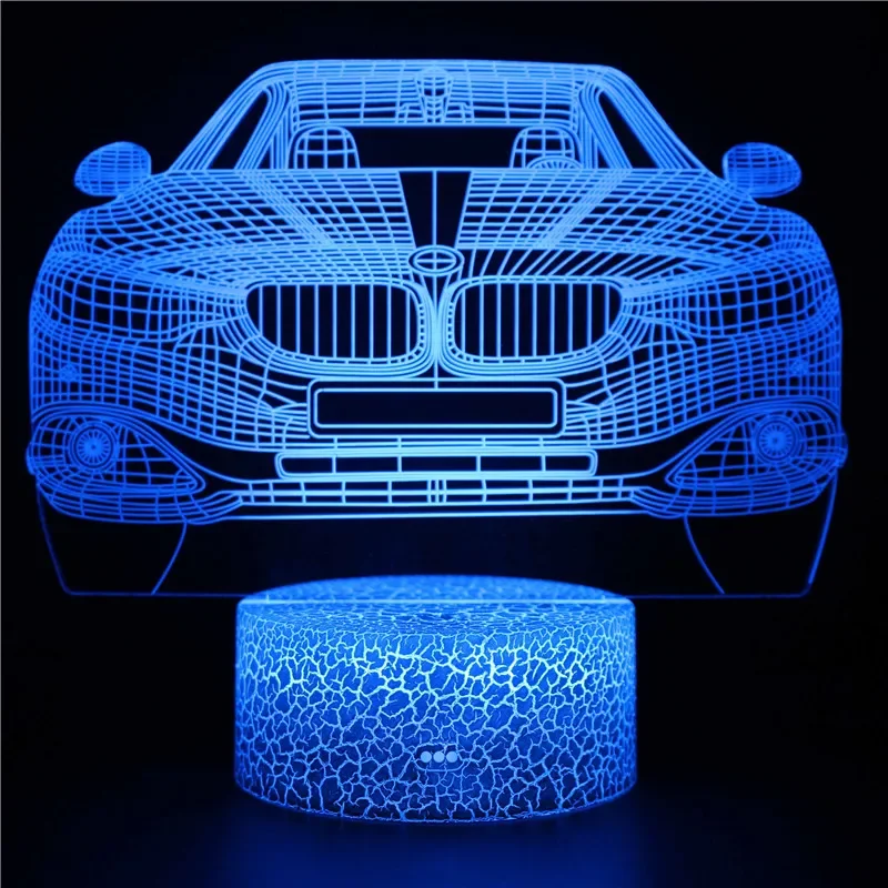 Cool Supra Car Anime 3D LED Nightlights lampada per camion luci notturne che cambiano colorate lampada da tavolo decorazione per la casa regali di