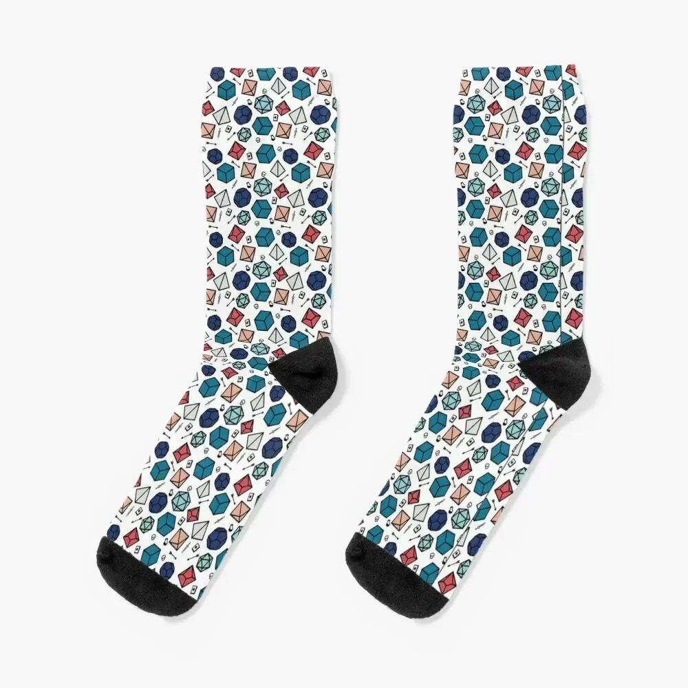 

dnd dice pattern Socks Running Men's anime custom Boy Socks Women's warm winter christmas gifts floor sport Socks Women's Men's