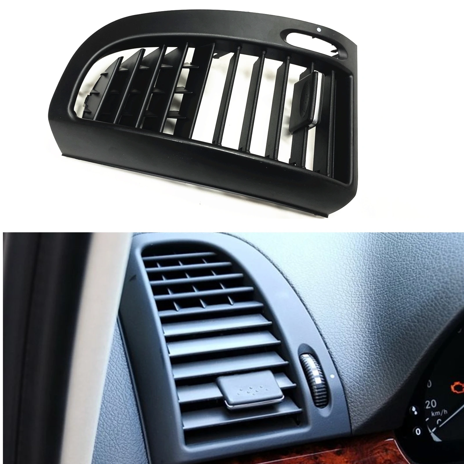 

For Mercedes Benz Viano W636 W639 2004-2015 Front Dashboard Side A/C Air Vent Outlet Grille Black Dash Conditioning Frame Trim