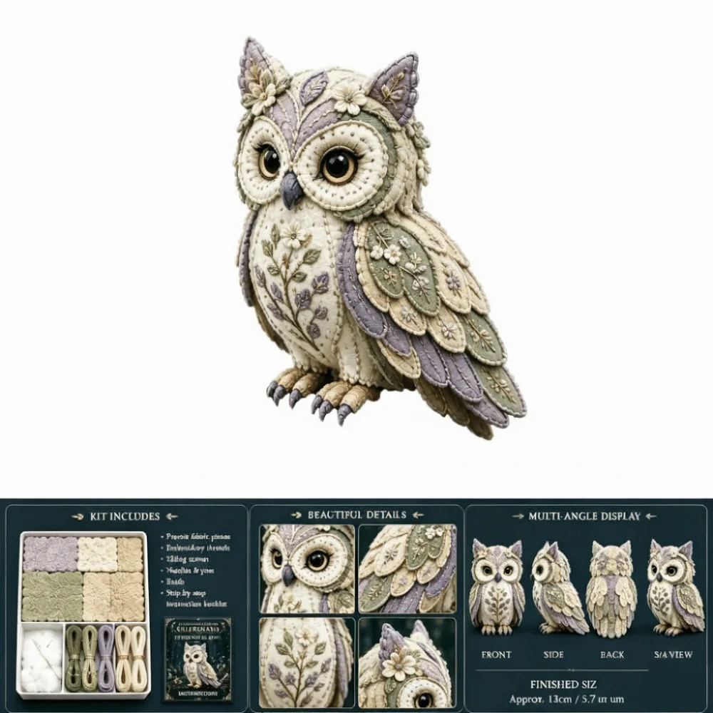 Floral Fabrics Animal Patchwork Set Creative Design Hanging Kit DIY Sewing Kit Material Pack Home Decoration Animal Toy Craft
