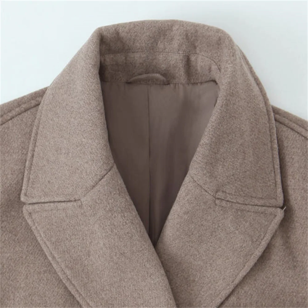 الخريف والشتاء أزياء المرأة الجديدة تنوعا سترة معطف قصير مزدوجة الصدر