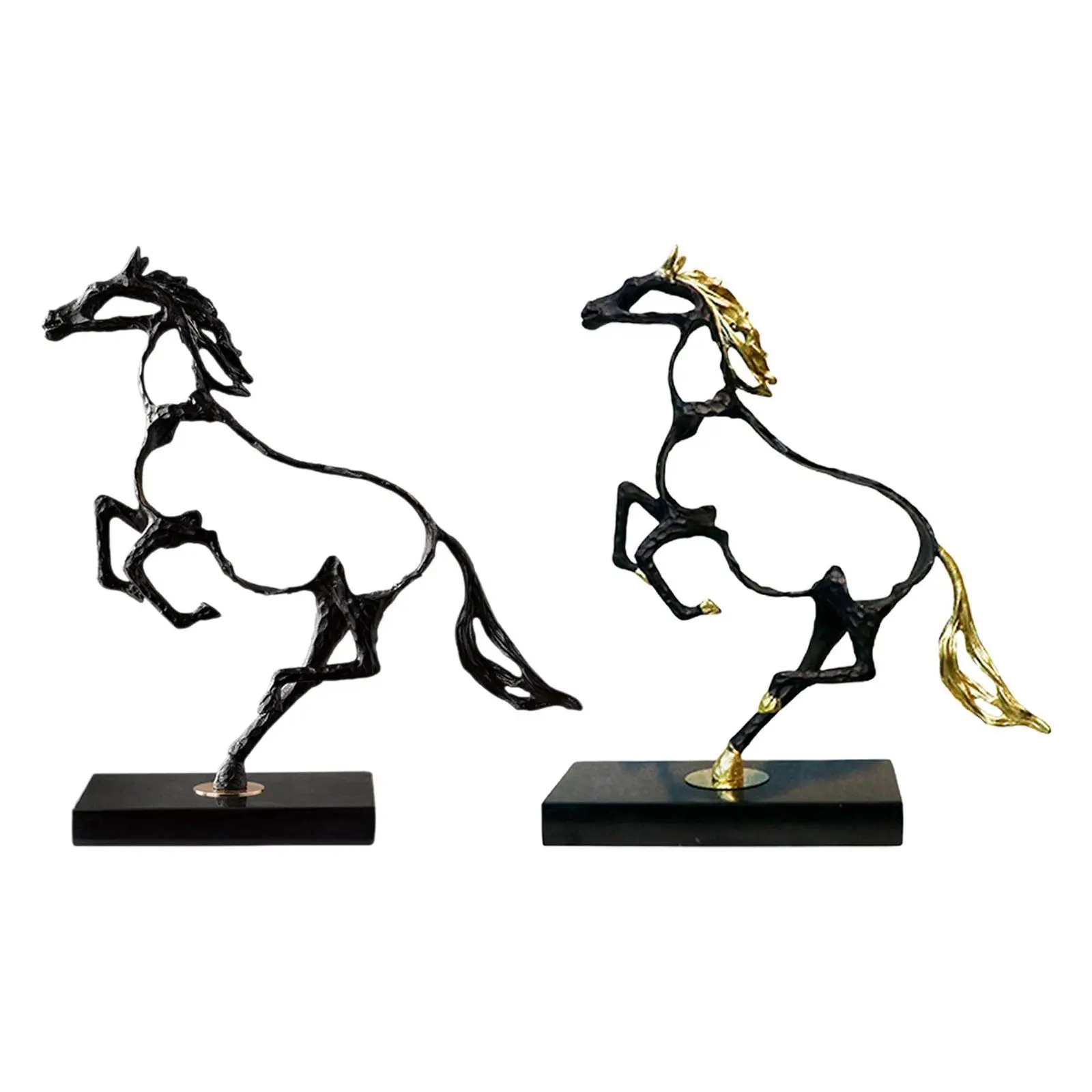 

Hollow Out Horse Statue Table Centerpiece Collectable Decoration Animal Sculpture Ornament for Hotel Store Bedroom Entrance Desk