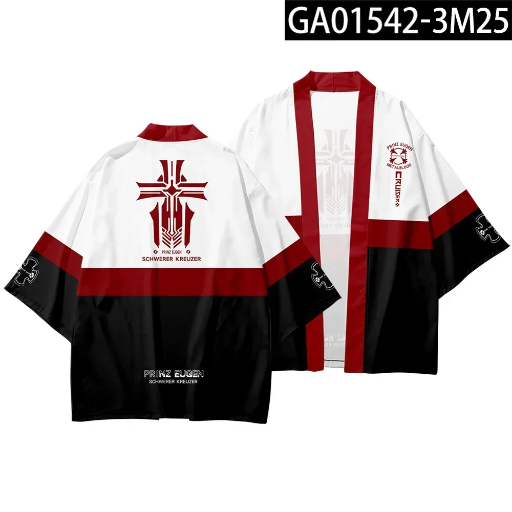 Hot Game Azur Lane Prinz Eugen Cosplay Costume Japanese Kimono Cardigan Shirt Haori Cloak Party Tops Streetwear