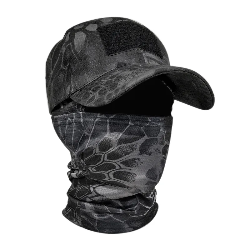 

Camouflage baseball cap visor Outdoor hiking hunting fishing duck tongue tactical military fan baseball cap black python print