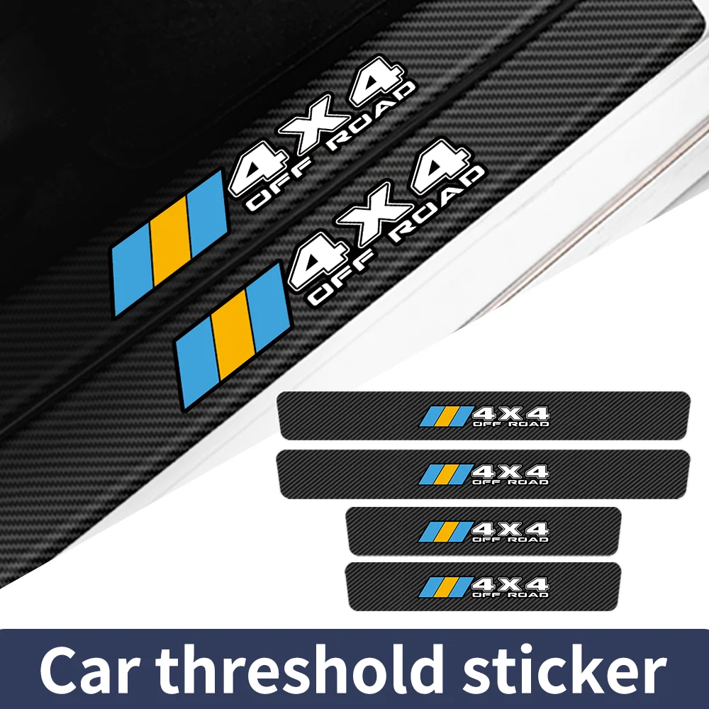 

4x4 Off Road Car Door Threshold Sticker Trunk Bumper Protector Strip Carbon Fiber For Scania 113 770 770s R420 R450 R500 R620
